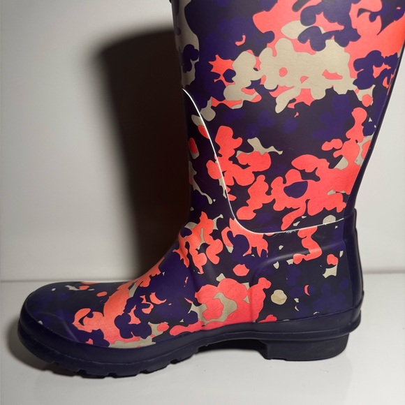 Hunter Women’s Colorful Flecktarn Camo Matte Rainboots Size 9 - Picture 11 of 14